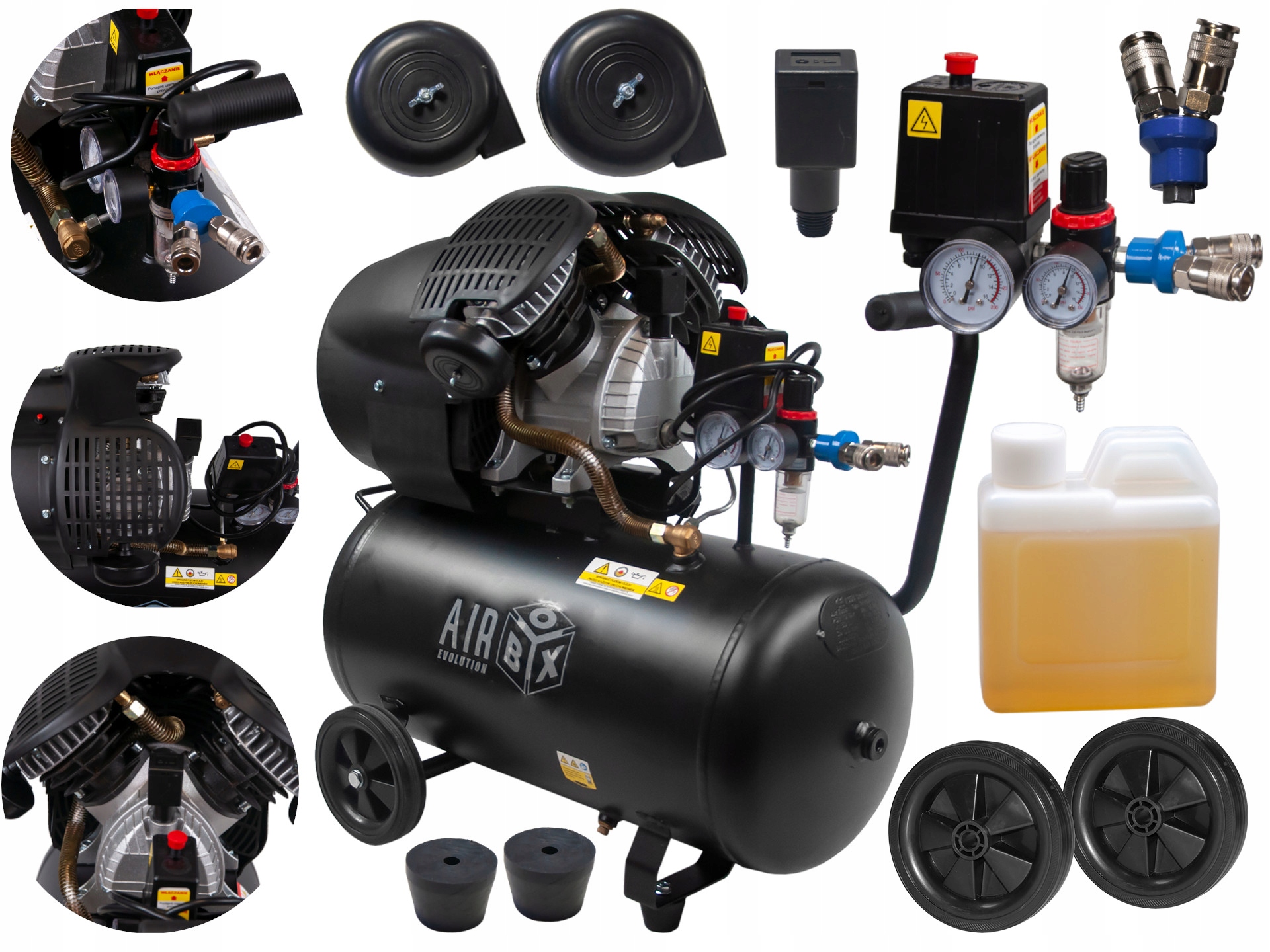 Airbox EVO50V olejový kompresor 50 l 10 bar